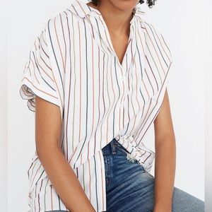 Madewell Central Shirt in Sadie Stripe- Size S